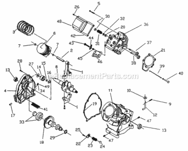 Part Location Diagram of 21704 Generac Gasket